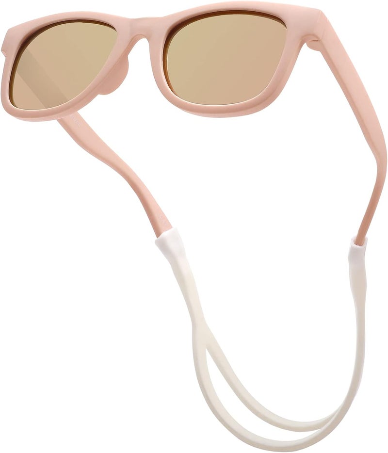 COASION Bendable Flexible Polarized Newborn Baby Sunglasses with Silicon Strap for Infant Boys Girls Age 0-12 Months CA9042 - Image 3